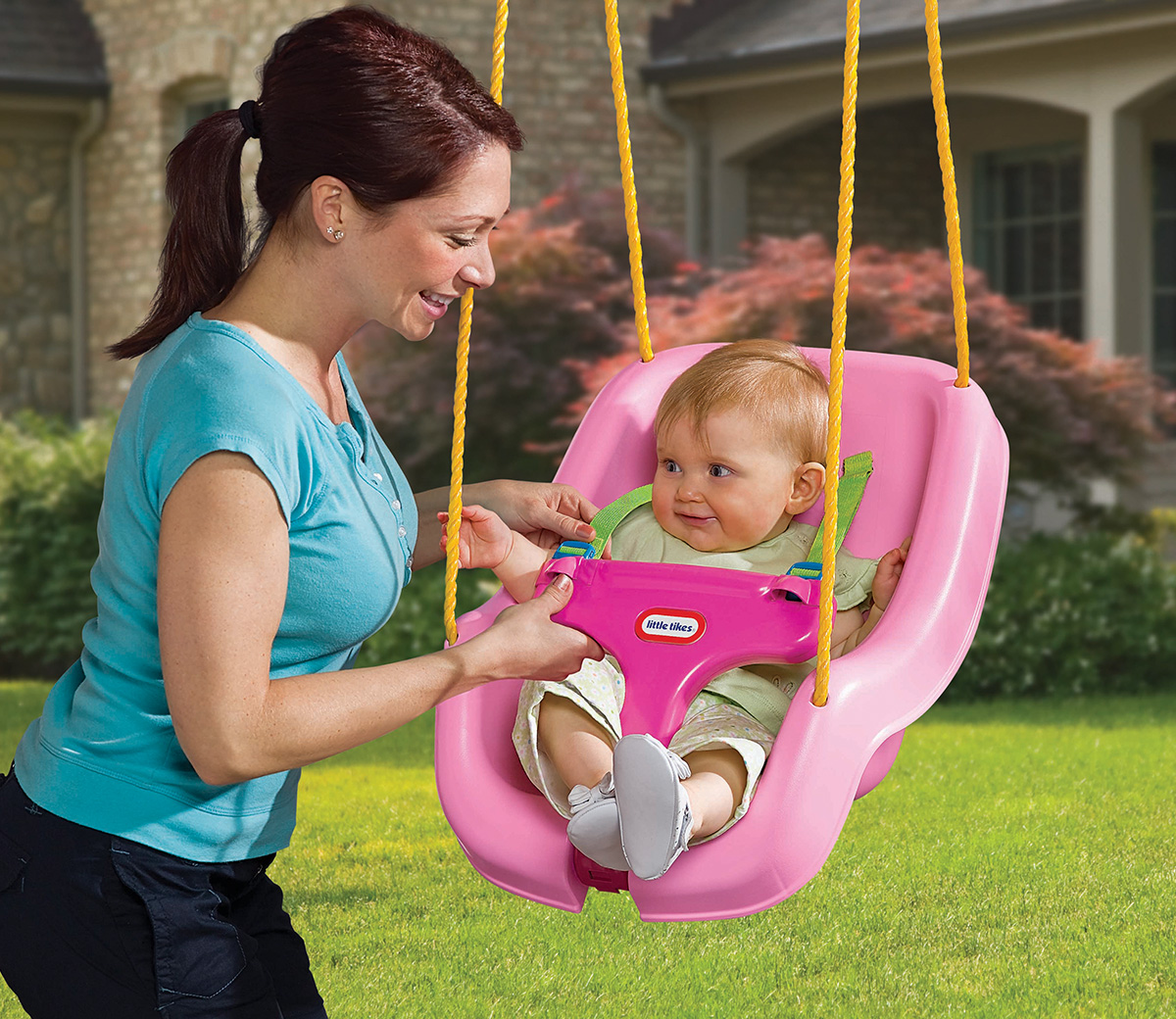 2-in-1 Snug and Secure Swing (Pink) Little